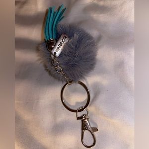 Handmade grey warrior keychain